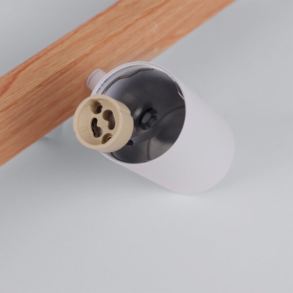 Brilagi - Lampadario su cavo SELE 6xGU10/30W/230V bianco/decor rovere