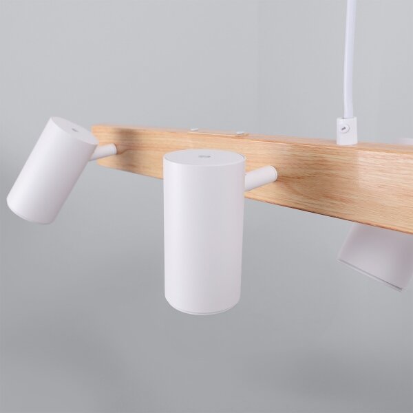 Brilagi - Lampadario su cavo SELE 6xGU10/30W/230V bianco/decor rovere