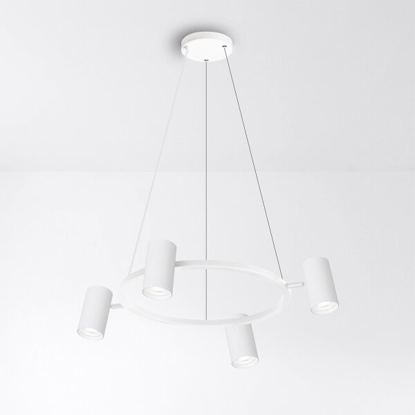 Brilagi - Lampadario sospeso su cavo SELE 4xGU10/30W/230V bianco