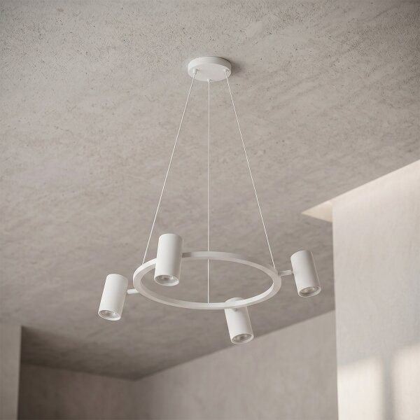 Brilagi - Lampadario sospeso su cavo SELE 4xGU10/30W/230V bianco