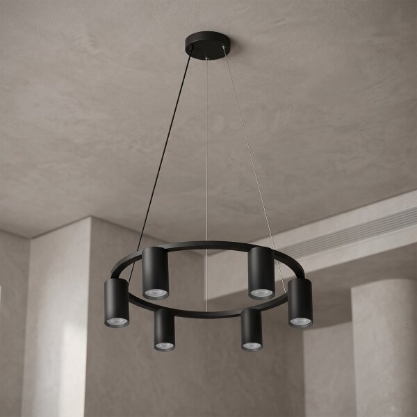Brilagi - Lampadario sospeso con cavo SELE 6xGU10/30W/230V nero