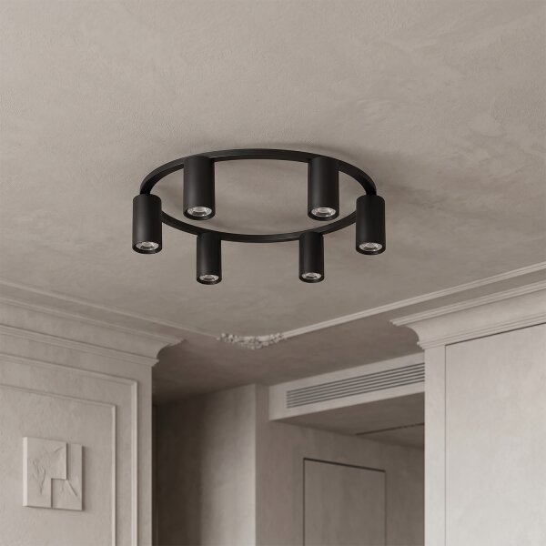 Brilagi - Lampada da soffitto SELE 6xGU10/30W/230V nera