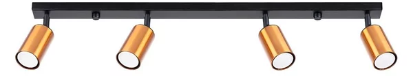 Sollux SL.1379 - Faretto WINX 4xGU10/10W/230V nero/rame