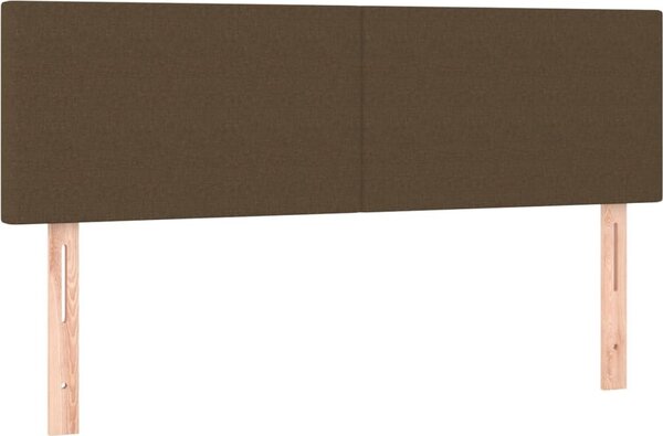Testiera Marrone Scuro 144x5x78/88 cm in Tessuto