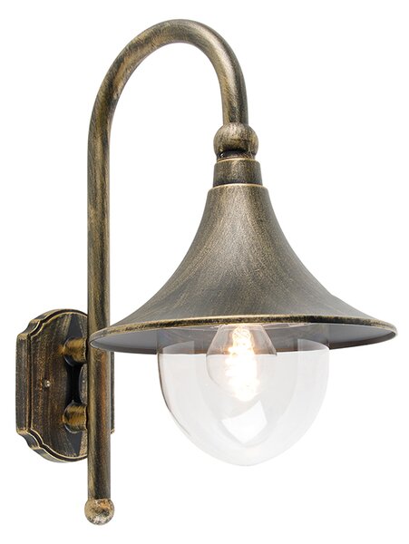 Lampada da parete per esterni intelligente oro antico IP44 incl. Wifi A60 - Daphne