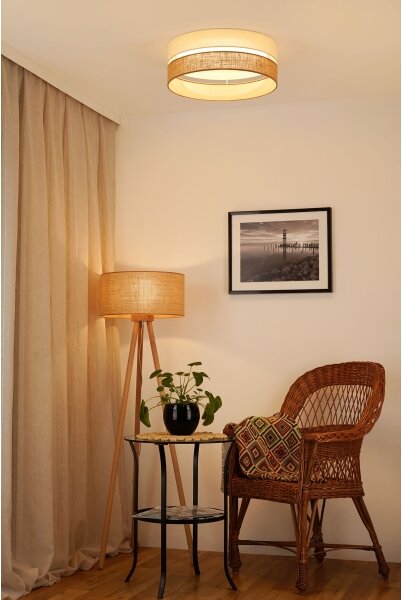 Brilagi - Plafoniera LED ROYAL YUTE LED/24W/230V diametro 45 cm beige/color crema