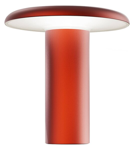 Lampada da tavolo LED Artemide Takku con batteria ricaricabile, rosso