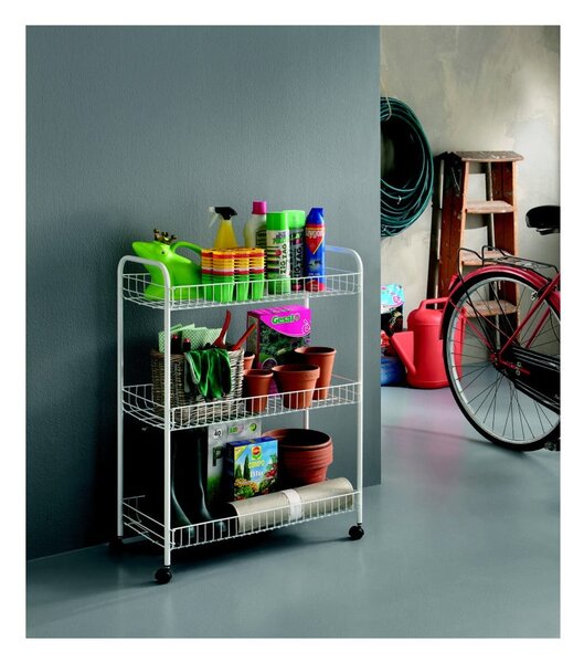 Supporto mobile per bagno a tre livelli Laundry, 31 x 84 cm - Metaltex