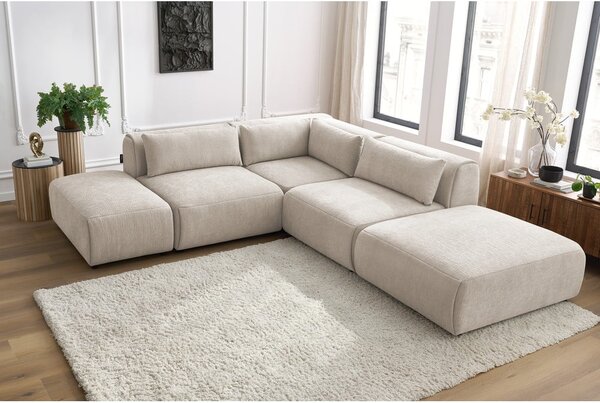 Divano angolare beige (variabile) Jeanne - Bobochic Paris
