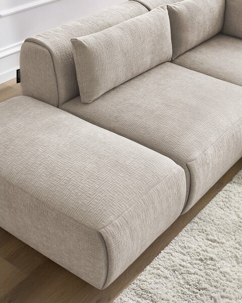 Divano angolare beige (variabile) Jeanne - Bobochic Paris