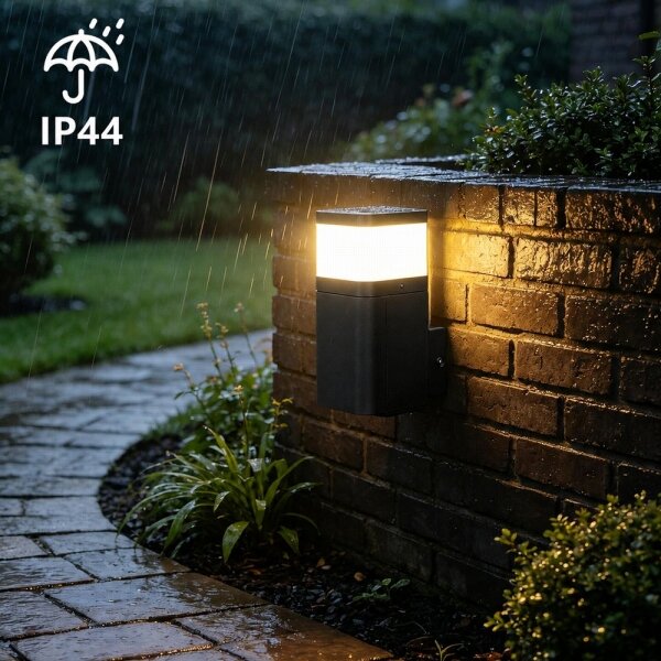 BRILAGI - Lampada da parete per esterni con presa SCHUKO PILLAR 1xG9/11W/230V IP44 nera