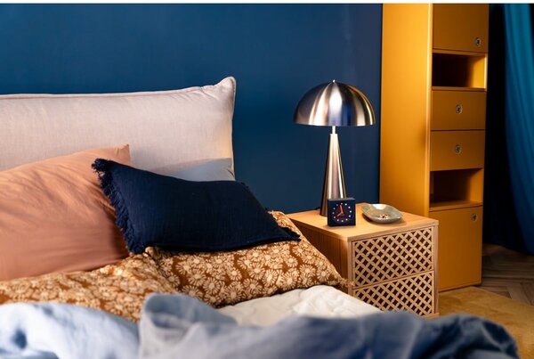 Letto matrimoniale imbottito beige con contenitore con griglia 160x200 cm Jade - Bobochic Paris
