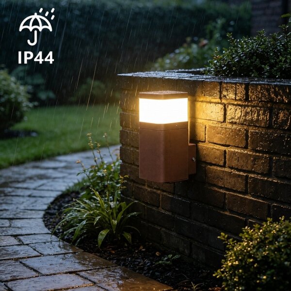 BRILAGI - Lampada da parete per esterni con presa SCHUKO PILLAR 1xG9/11W/230V IP44 marrone