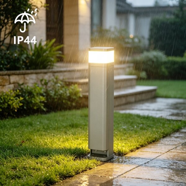 BRILAGI - Lampada da esterno con 2 prese SCHUKO PILLAR 1xG9/11W/230V IP44 grigia