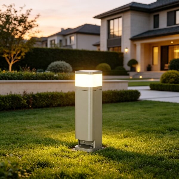 BRILAGI - Lampada da esterno con 2 prese SCHUKO PILLAR 1xG9/11W/230V IP44 grigia