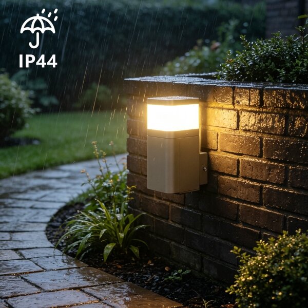 BRILAGI - Lampada da parete esterna con presa SCHUKO PILLAR 1xG9/11W/230V IP44 grigia