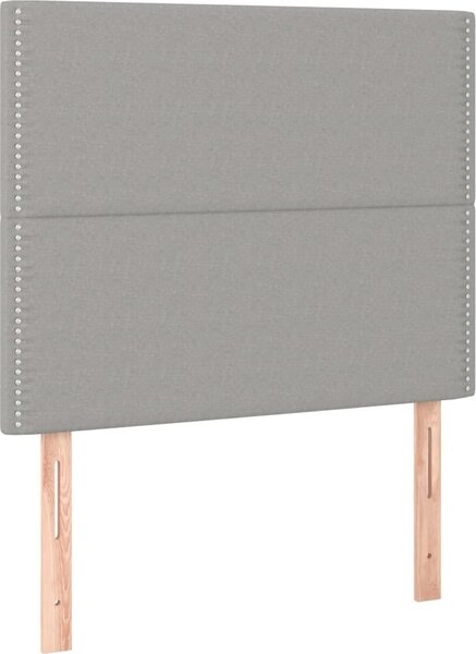 Testiera Grigio Chiaro 90x5x118/128 cm Tessuto