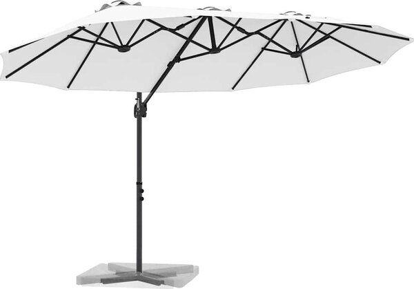 Ombrellone Sabbia 372 x 198 x 243 cm Poliestere e Alluminio