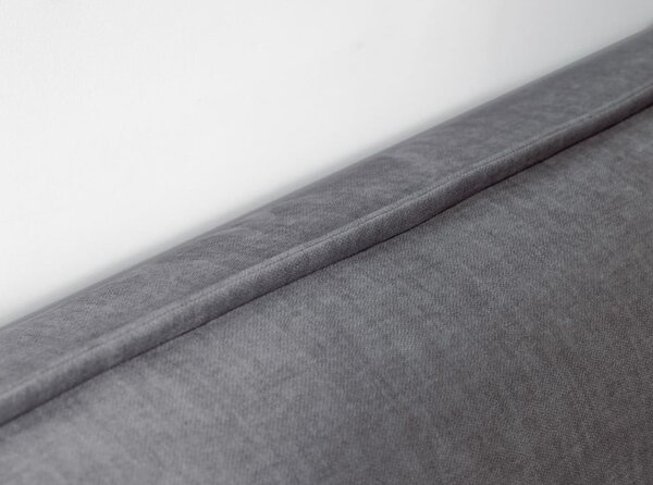 Letto matrimoniale imbottito grigio scuro con contenitore con griglia 180x200 cm Jade - Bobochic Paris