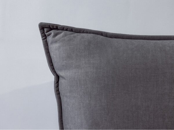 Letto matrimoniale imbottito grigio scuro con contenitore con griglia 180x200 cm Jade - Bobochic Paris