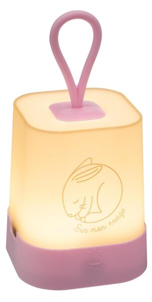 Atmosphera - LED Doty. Lampada notturna ricaricabile per bambini RABBIT LED/3,7V 1200mAh rosa