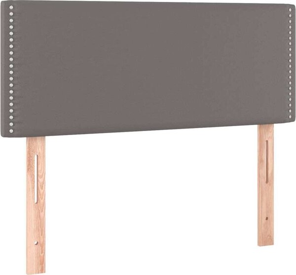 Testiera Grigia 80x5x78/88 cm in Pelle finta