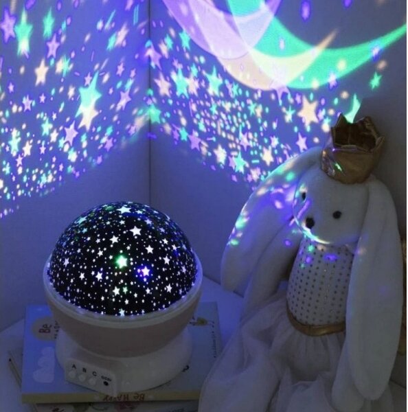 Atmosphera - Proiettore LED per bambini 3xAA rosa
