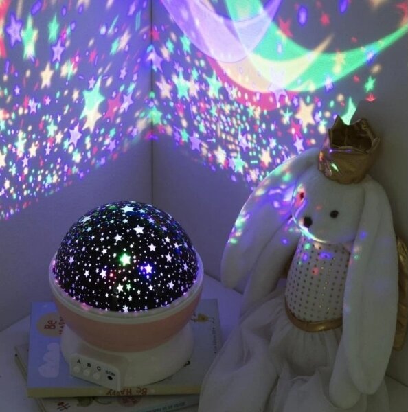 Atmosphera - Proiettore LED per bambini 3xAA rosa