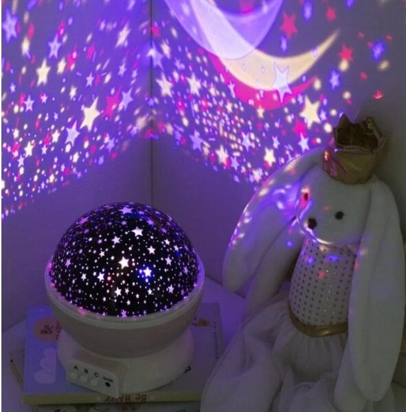 Atmosphera - Proiettore LED per bambini 3xAA rosa