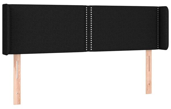 Testiera ad Orecchio Nera 147x16x78/88 cm in Tessuto