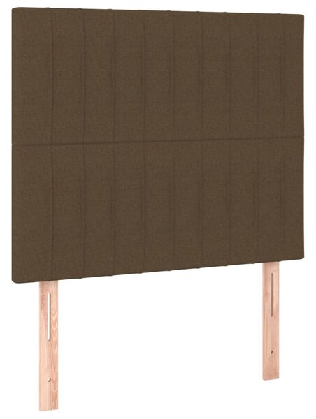 Testiera Marrone Scuro 90x5x118/128 cm Tessuto