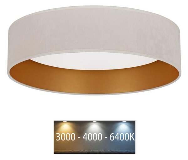 Brilagi - Plafoniera LED VELVET LED/24W/230V 3000/4000/6400K crema/oro
