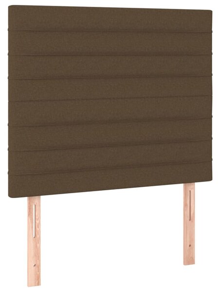 Testiera Marrone Scuro 100x5x118/128 cm Tessuto