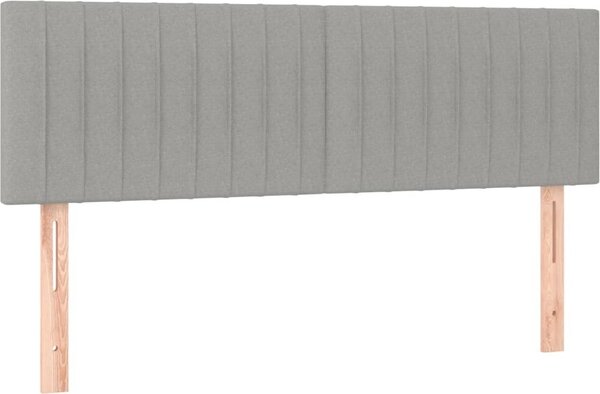 Testiera Grigio Chiaro 144x5x78/88 cm in Tessuto