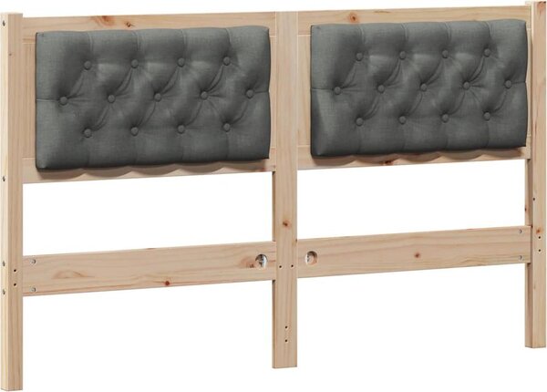 Testiera marrone e grigio scuro 140 cm Legno di pino massello