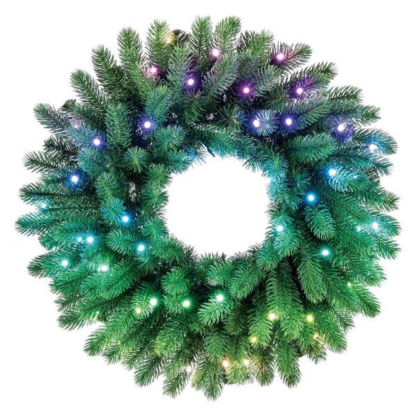 Twinkly GD20P4425P00 - LED RGB Dimmerabile Ghirlanda di Natale 50xLED diametro 60 cm Wi-Fi