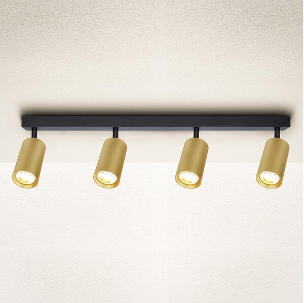 Brilagi - Faretto SELE GOLDEN 4xGU10/30W/230V nero/oro
