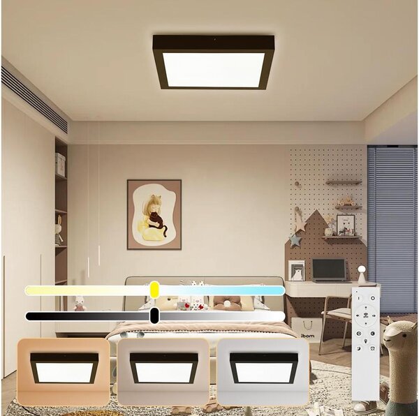 Brilagi - LED Dimmerabile plafoniera FRAME SMART LED/24W/230V nera + DO
