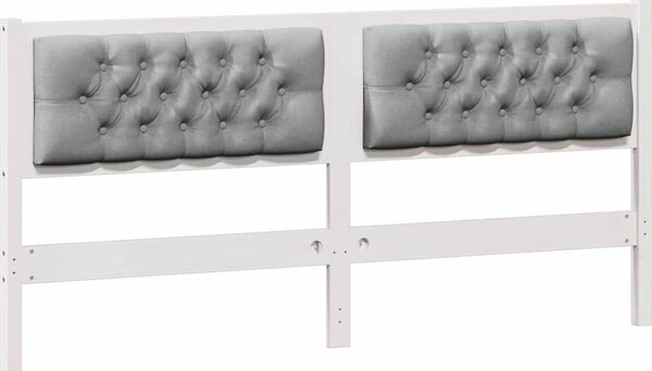 Testiera Bianco e grigio chiaro 160 cm Legno di pino massello