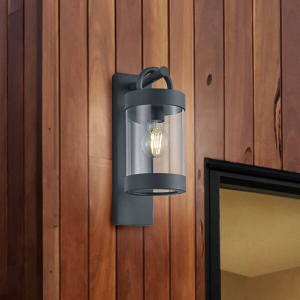 Trio Lighting Applique da esterni Sambesi, Nero, Alluminio, Moderno, Applique da esterni
