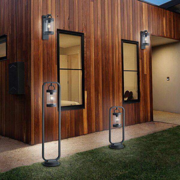 Trio Lighting Applique da esterni Sambesi, Nero, Alluminio, Moderno, Applique da esterni