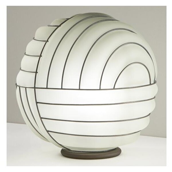 SIRU - Lampada da tavolo CARTESIO 1xE27/60W/230V marrone/bianco Vetro veneziano
