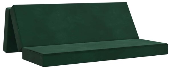 Divano Letto Pieghevole 180 x 67 x 45 cm Verde Scuro