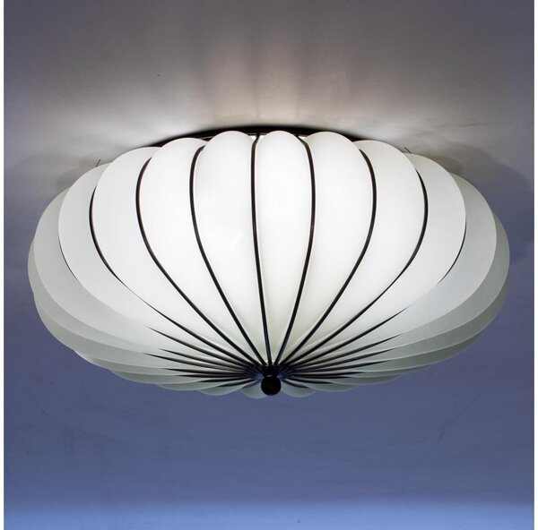 SIRU - Plafoniera ACCADEMIA 3xE27/60W/230V bianco/nero Vetro veneziano