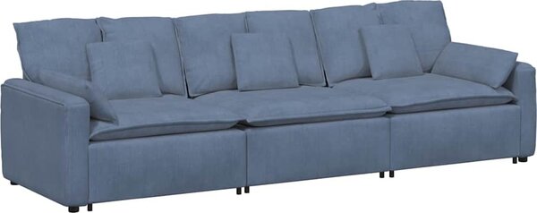 Divano Modulare con Cuscini Blu