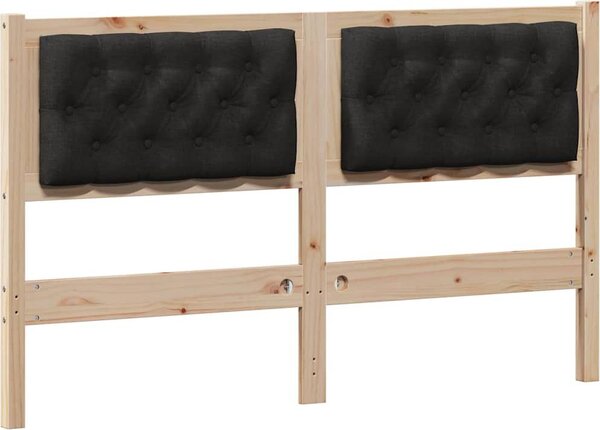 Testiera Altro Marrone e nero 140 cm Legno di pino massello