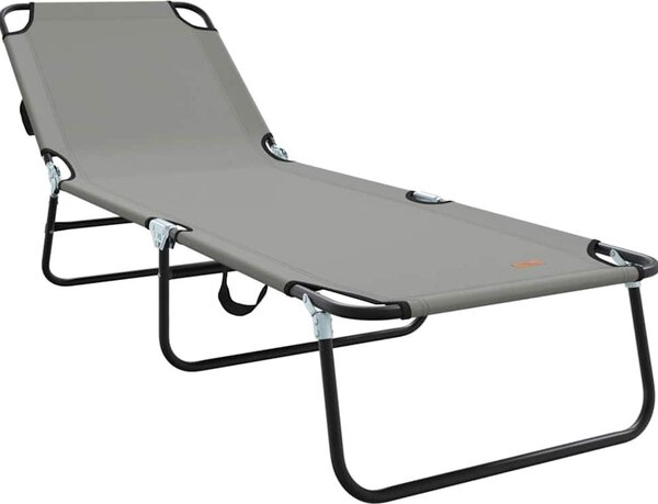 Lettino prendisole pieghevole Grigio 188 x 57 x 86,5 cm