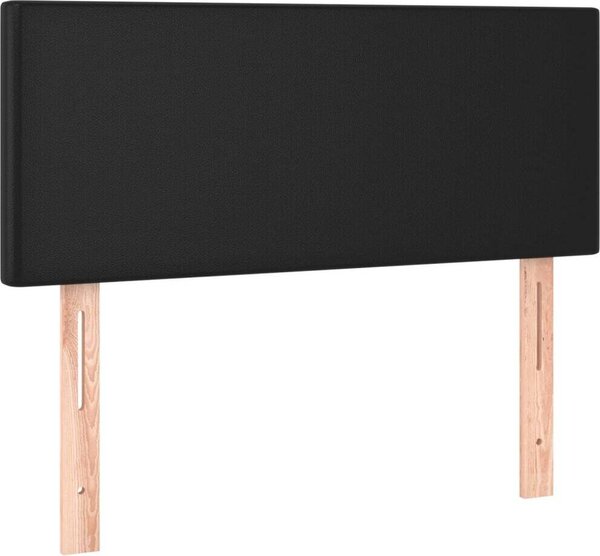 Testiera Nera 80x5x78/88 cm in Pelle finta