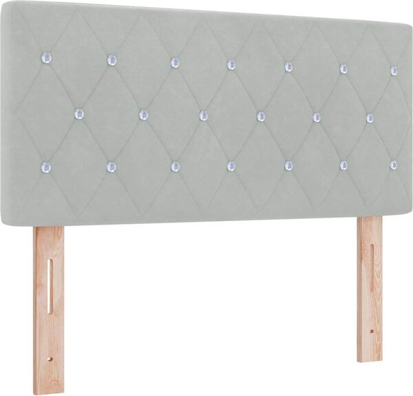 Testiera Grigio chiaro 90 cm Velluto