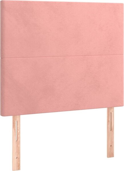 Testiera Rosa 100x5x118/128 cm Velluto